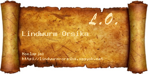 Lindwurm Orsika névjegykártya